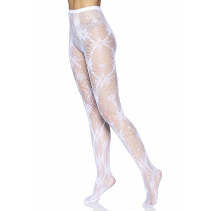 Leg Avenue Medias Copos De Nieve Talla Única – Lencería Elegante Para Ocasiones Especiales
