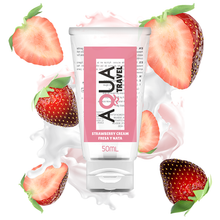 Comprar Aqua Travel Lubricante Sabor Fresa Y Nata 50 Ml – Hidratación Y Comodidad Para Momentos Íntimos-Noxtic