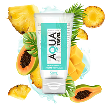 Comprar AQUA TRAVEL Lubricante Base Agua Sabor Frutas Tropicales 50 ML – Deliciosa Sensación Para Un Placer Íntimo Confiable-Noxtic