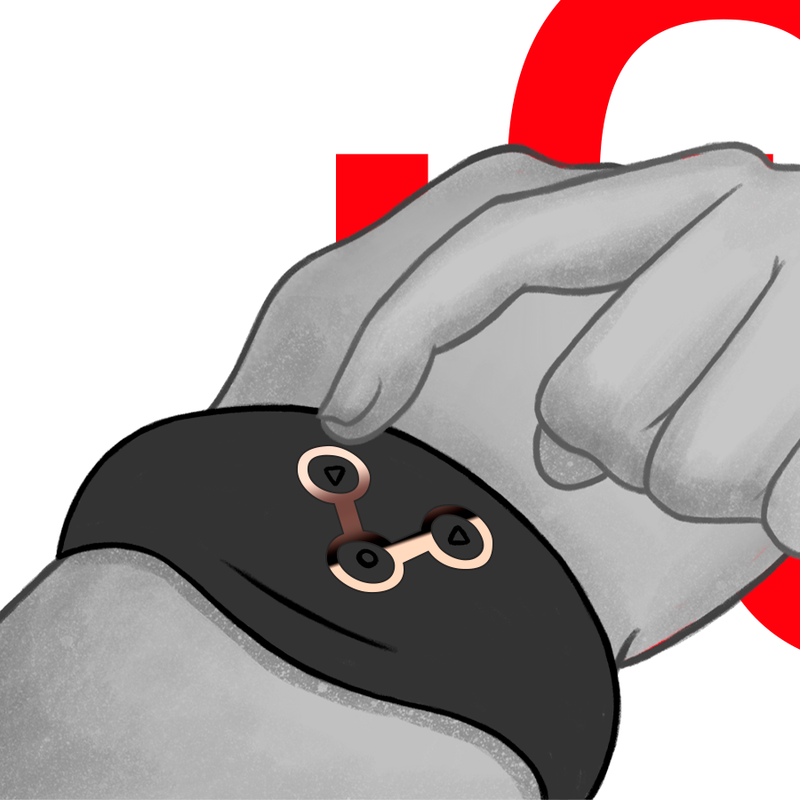 WATCHME - WIRELESS TECHNOLOGY REMOTE CONTROL WATCH JET AND COPPER