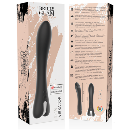 Comprar BRILLY GLAM Ryan Vibrador – Diseño Elegante Con Tecnología Inalámbrica Compatible-Noxtic