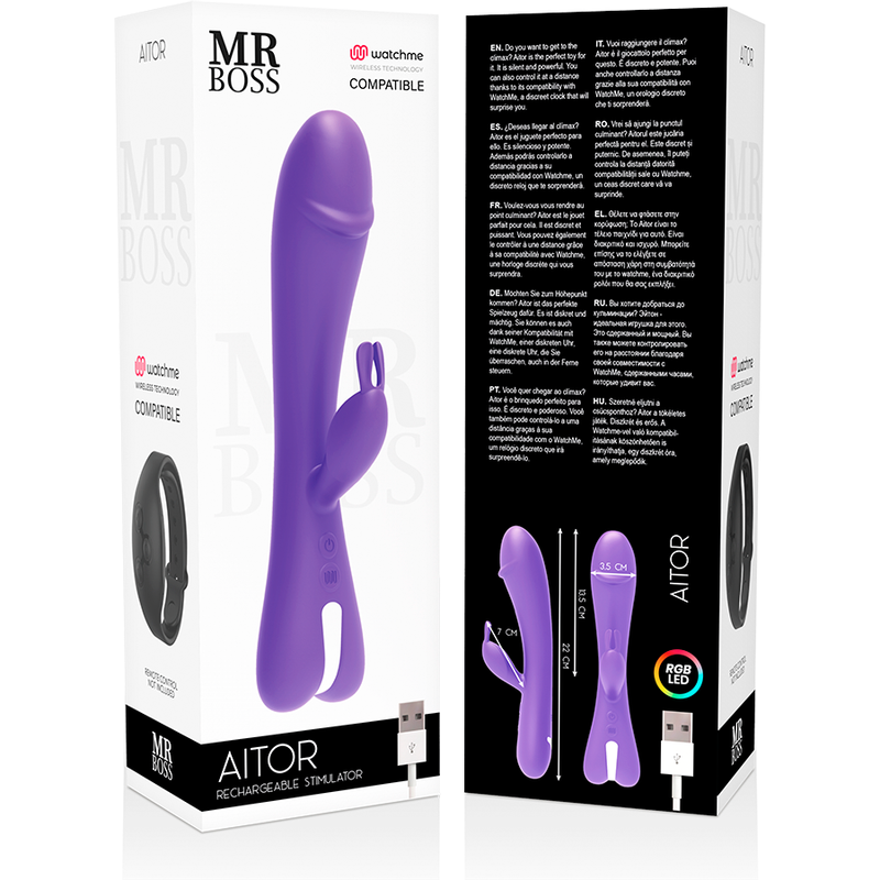 MR BOSS Aitor Rabbit – Estimulador Dual Con 10 Patrones De Vibración Para Placer Personalizado