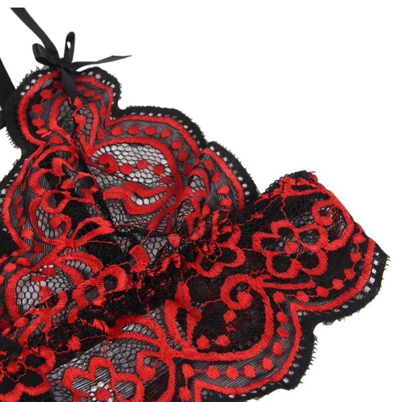 SUBBLIME - TWO-PIECE SET LACE TOP AND TIGHTS S/M