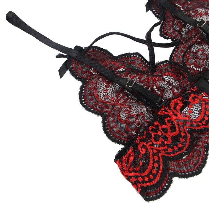 SUBBLIME - TWO-PIECE SET LACE TOP AND TIGHTS S/M