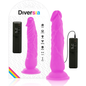 DIVERSIA Dildo Realístico Flexible Lila 21 Cm – Potente Vibración Para Placer Personalizado