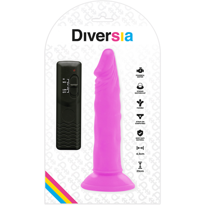 Comprar DIVERSIA Dildo Realístico Flexible Lila 23 Cm – Diseño Ergonómico Con Vibración Para Placer Personal-Noxtic