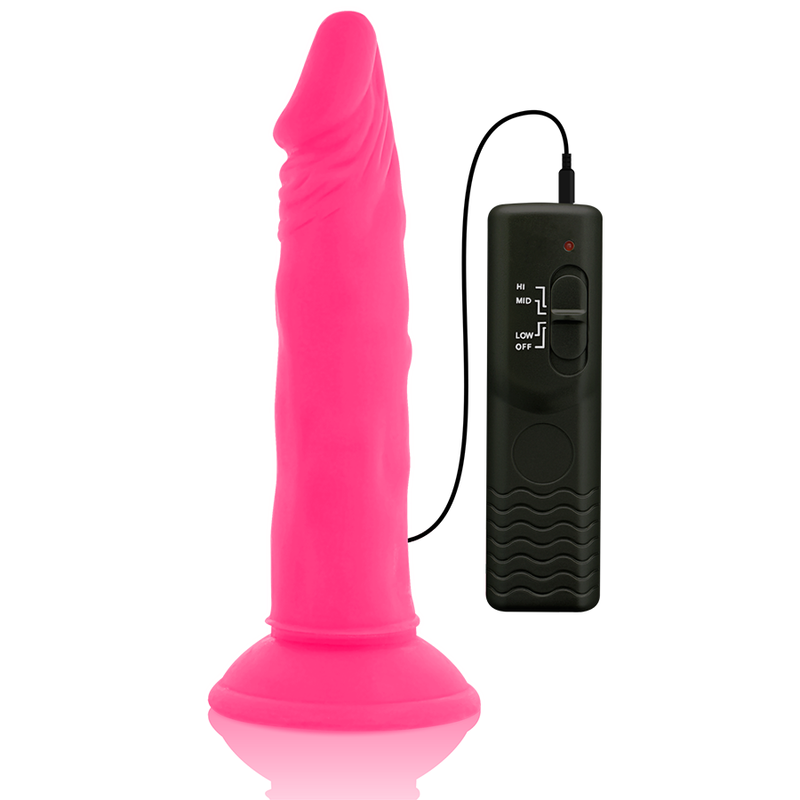 DIVERSIA Dildo Realístico Flexible Rosa – Vibración Ajustable Para Experiencia Única