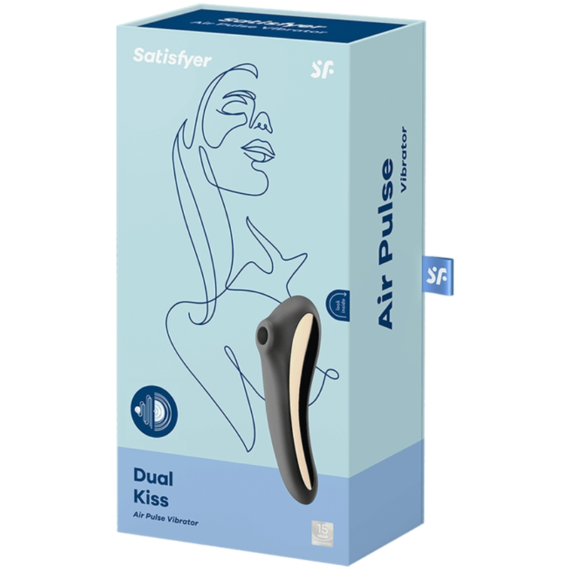 Comprar Satisfyer Dual Kiss Negro – Estimulador Con Ondas De Presión Y Vibración Para Placer Único-Noxtic
