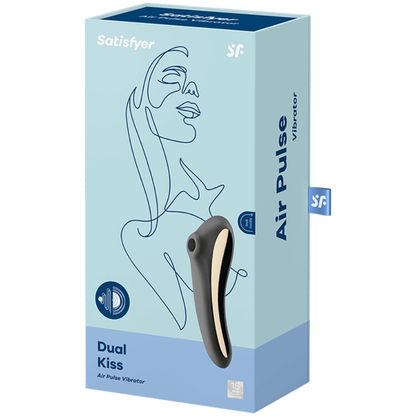 Comprar Satisfyer Dual Kiss Negro – Estimulador Con Ondas De Presión Y Vibración Para Placer Único-Noxtic