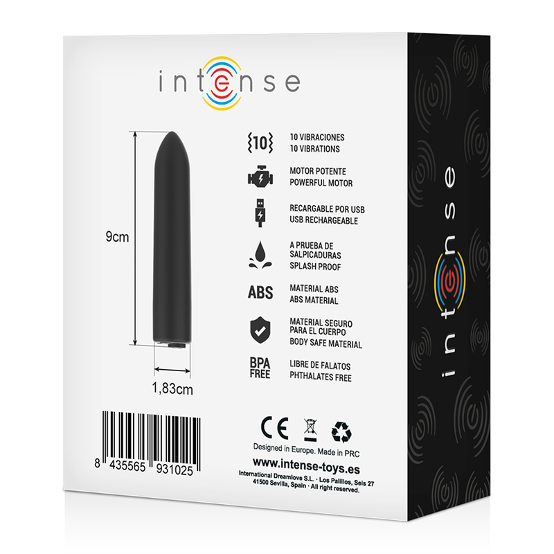 Proiettile vibrante INTENSE – Design compatto con 10 modalità di vibrazione
