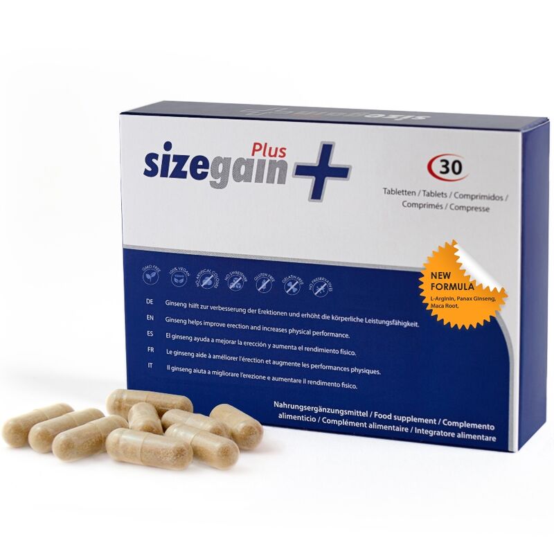 500 COSMETICS - SIZEGAIN PLUS PASTILLAS PARA ALARGAR EL PENE-500COSMETICS-Noxtic