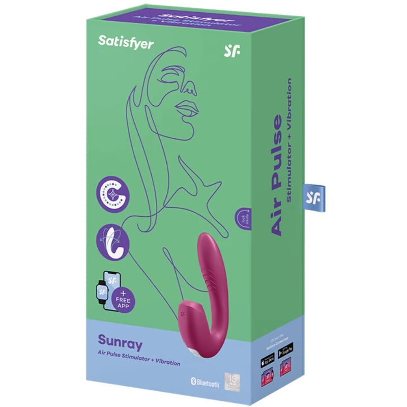 Satisfyer Sunray Red – Stimolatore con controllo tramite app e design adattabile