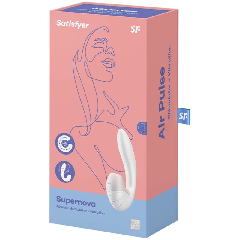 SATISFYER SUPERNOVA STIMULATOR AND VIBRATOR - PINK