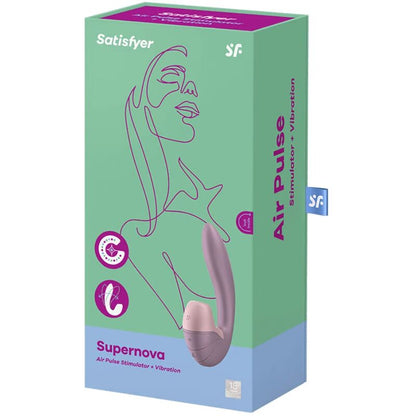 SATISFYER SUPERNOVA STIMULATOR AND VIBRATOR - PINK
