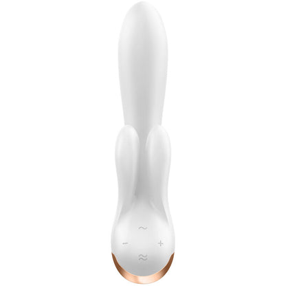 Satisfyer Double Flex Vibrator App Bianco – Giocattolo ergonomico con telecomando