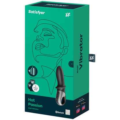 Vibratore anale Satisfyer Hot Passion Nero – Vibratore ricaricabile con funzione di riscaldamento per un'esperienza sensoriale