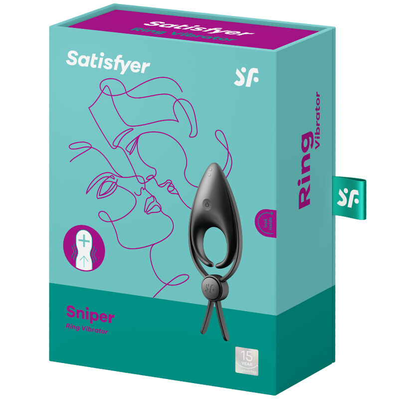 Satisfyer Sniper Anillo Vibrador Negro – Diseño Ergonómico Para Placer Compartido