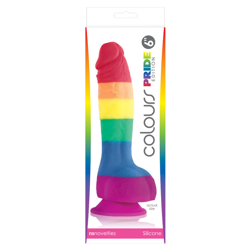Dildo con bandiera LGBT PRIDE 15 cm – Giocattolo erotico in silicone medico con design colorato