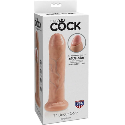 KING COCK Dildo Realistico Naturale Non Tagliato 21 cm – Design Dettagliato per un'Esperienza Unica