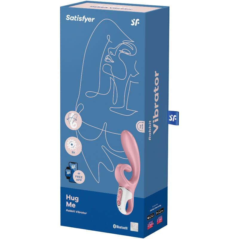 Satisfyer Hug Me Rabbit Vibrator App Blu – Vibratore ricaricabile con controllo mobile