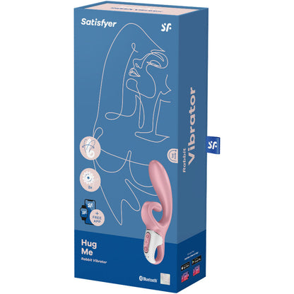 Satisfyer Hug Me Rabbit Vibrator App Blu – Vibratore ricaricabile con controllo mobile