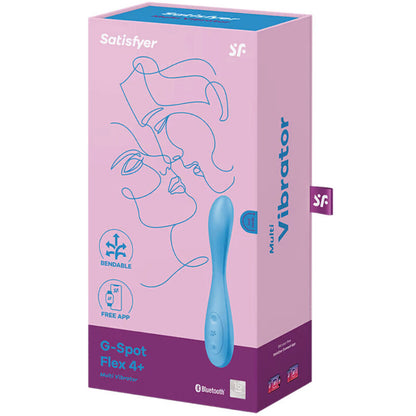 Comprar Satisfyer G-Spot Flex 4 Plus Azul – Vibrador Recargable Con Conexión App Para Experiencia Sensorial-Noxtic
