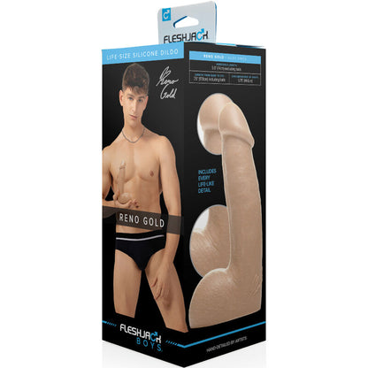 Comprar FLESHJACK Reno Gold Dildo 19 CM – Diseño Ergonómico Con Silicona Médica Para Placer Confiable-Noxtic