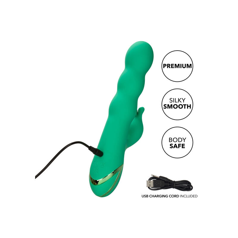 CALEXOTICS Sonoma Satisfier Verde – Vibrador Recargable Con Diseño Elegante Para Placer Sensorial