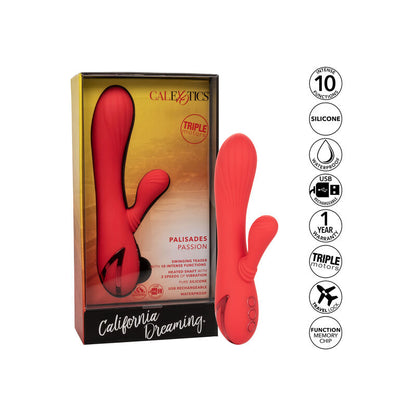 CALEXOTICS Palisades Passion Red – Vibratore ricaricabile con design ergonomico