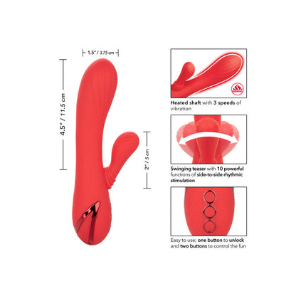 CALEXOTICS Palisades Passion Red – Vibratore ricaricabile con design ergonomico