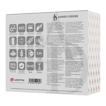 Comprar ANNE'S DESIRE Panty Pleasure Tecnología WatchMe Negro Y Dorado – Diseño Ergonómico Con Control Avanzado Para Placer Personalizado-Noxtic