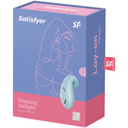 Comprar Satisfyer Dipping Delight Vibrador Lay-On Azul – Vibrador Recargable Con Diseño Ergonómico Para Estimulación Sensorial-Noxtic
