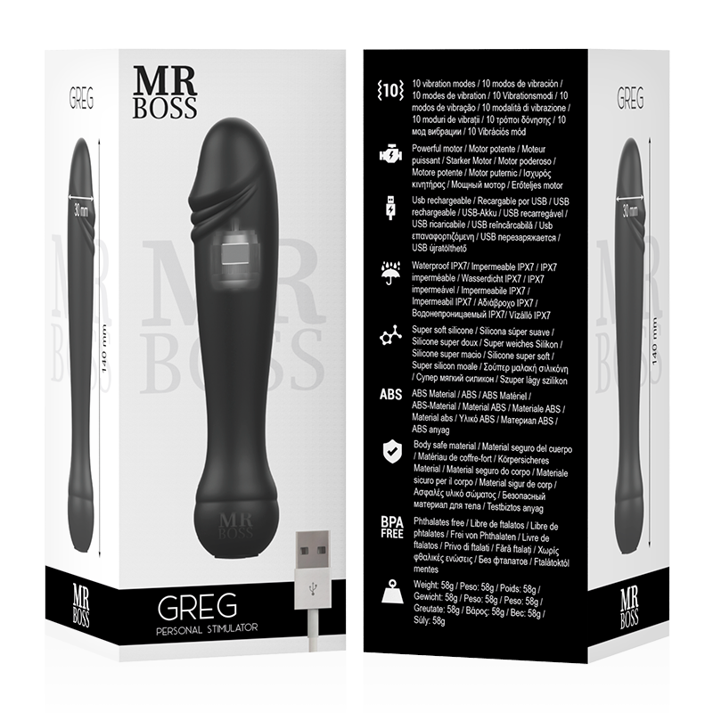 MR BOSS Greg Personal Stimulator – Vibrador Recargable Con Diseño Elegante
