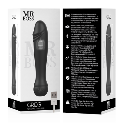 MR BOSS Greg Personal Stimulator – Vibrador Recargable Con Diseño Elegante
