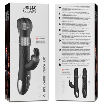 BRILLY GLAM Moebius Rabbit Vibrator – Juguete Con Tecnología Inalámbrica Para Placer Personalizado