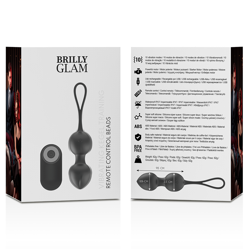 BRILLY GLAM Perlas Kegel Vibratorias – Control Remoto Para Placer Personalizado