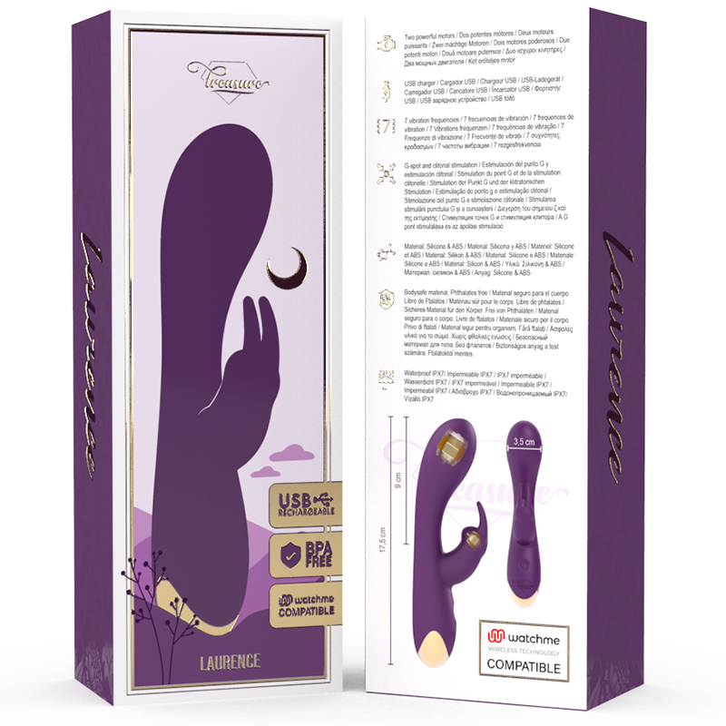 Treasure Laurence Rabbit – Vibrador Recargable Con Tecnología Inalámbrica Para Experiencia Personalizada