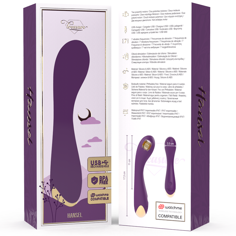 TREASURE Hansel G-Spot Vibrator – Vibrador Recargable Con Diseño Ergonómico y Tecnología Inalámbrica