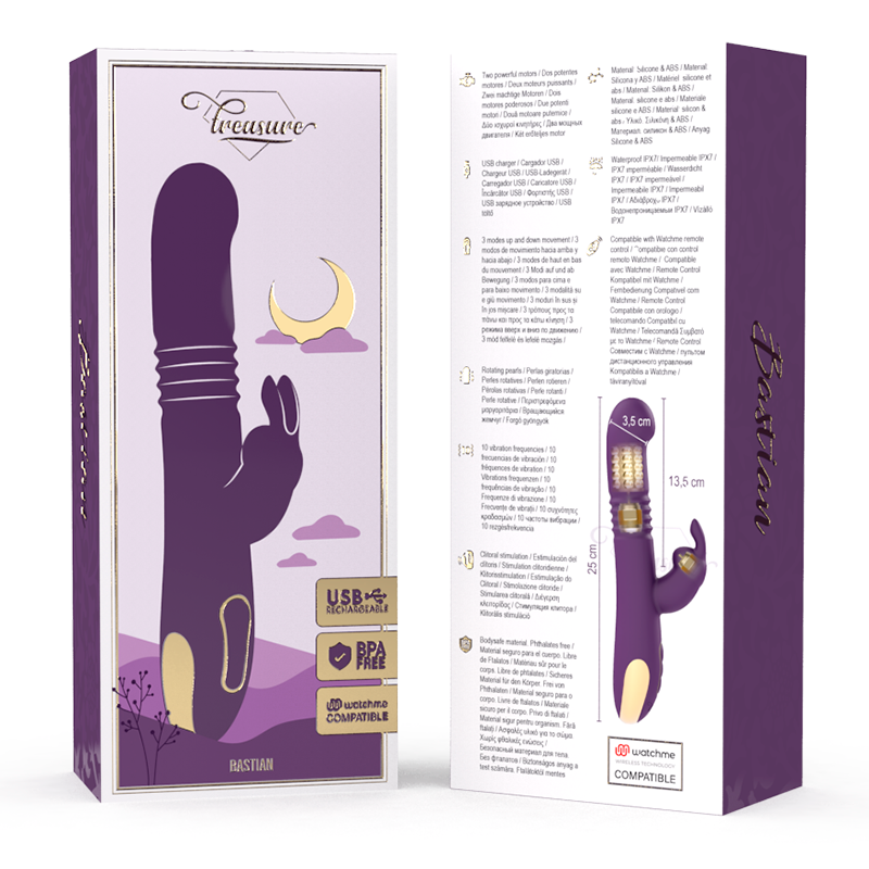 TREASURE Bastian Rabbit Up and Down – Vibrador Recargable Con Tecnología Inalámbrica Innovadora
