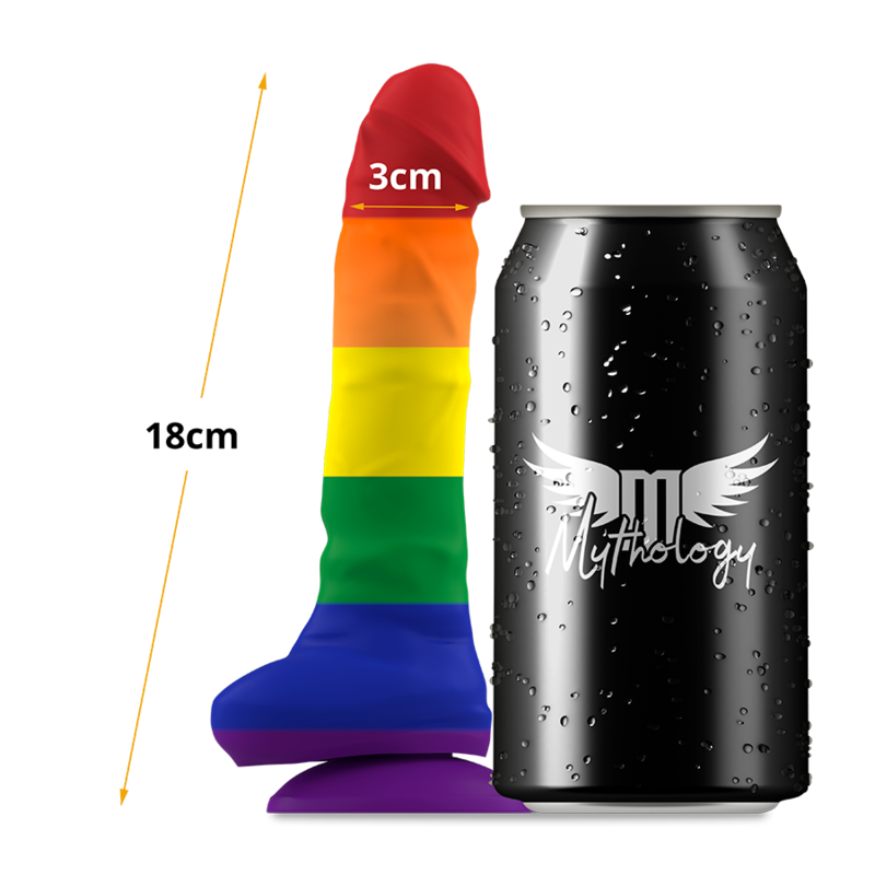 MITOLOGIA Corey Pride Dildo M – Silicone medico per un'esperienza sicura e colorata