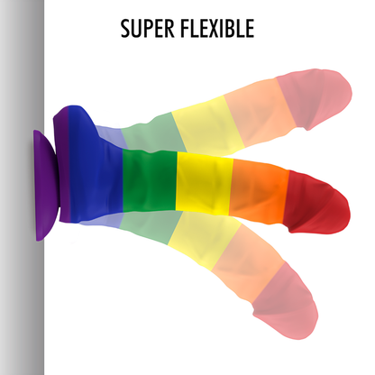 MITOLOGIA Corey Pride Dildo M – Silicone medico per un'esperienza sicura e colorata