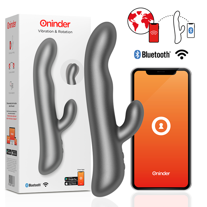Comprar Oninder Oslo Vibración Y Rotación Rosa – Vibrador Recargable Con Control Desde Aplicación-Noxtic
