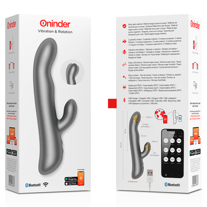 Oninder Oslo Vibration and Rotation Rosa – Vibratore ricaricabile con controllo tramite app