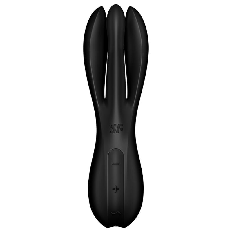 Satisfyer Threesome 2 Nero – Vibratore ricaricabile con design ergonomico per un piacere migliorato