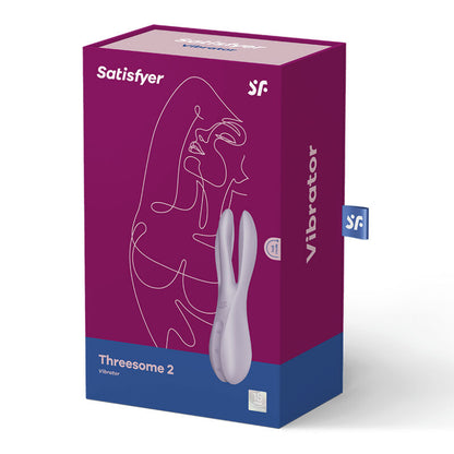 Satisfyer Threesome 2 Nero – Vibratore ricaricabile con design ergonomico per un piacere migliorato