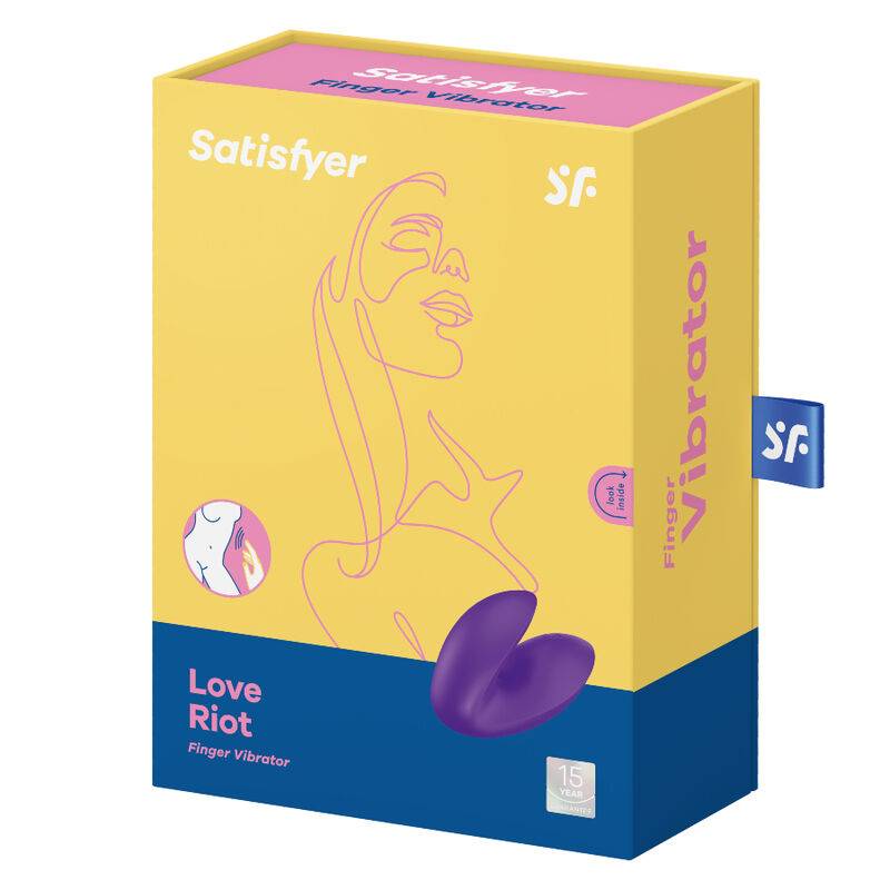 Vibratore da dito Satisfyer Love Riot viola – Design ergonomico per un piacere intenso