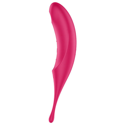 SATISFYER TWIRLING PRO STIMULATOR AND VIBRATOR - RED