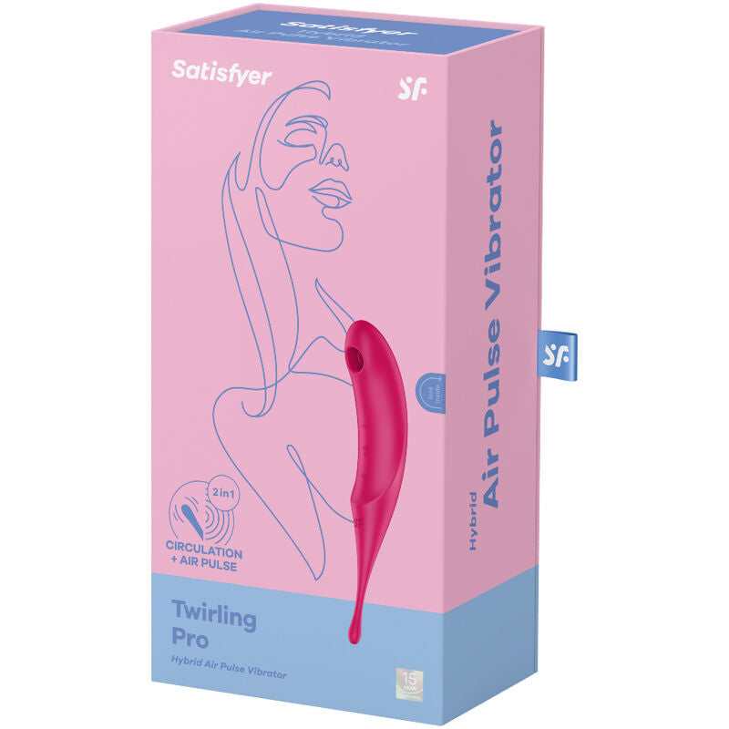 SATISFYER TWIRLING PRO STIMULATOR AND VIBRATOR - RED