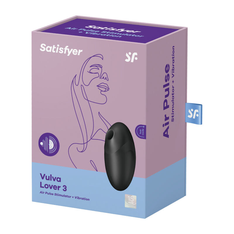 Satisfyer Vulva Lover 3 Negro – Estimulador Con Diseño Ergonómico Para Placer Personal