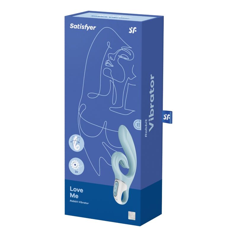 Satisfyer Love Me Rabbit Vibrator Blu – Doppia stimolazione con design ergonomico
